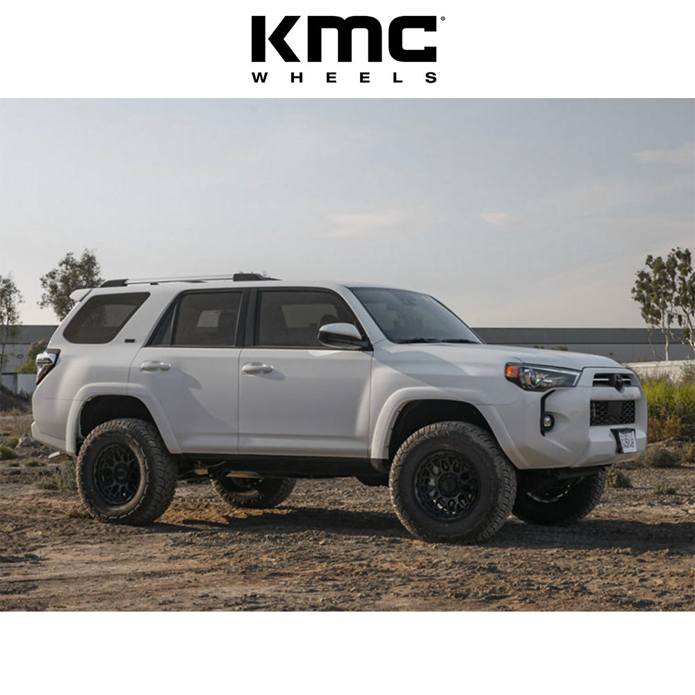 トヨタ ランドクルーザー用 KMC テクニク 17x8.5J ET 18 フロント、リア サテンブラック ホイール４本セット　KMC KM722 17X8.5 6X5.5 S-BLK 18MM (消費税、送料込み)