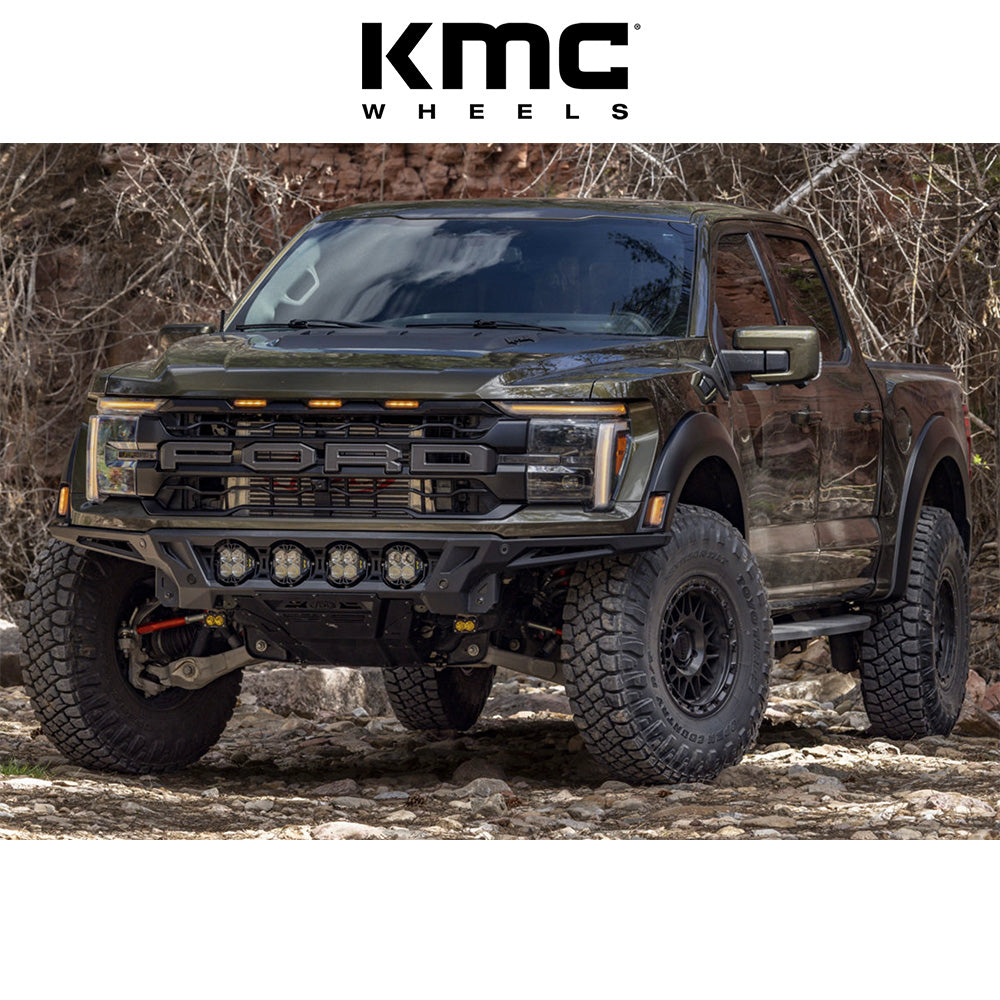 トヨタ ランドクルーザー用 KMC アタック 17x8.5J ET 25 フロント、リア マットブラック ホイール４本セット　KMC ATTACK 17X8.5 6X5.5 106 +25 M-BLK (消費税、送料込み)