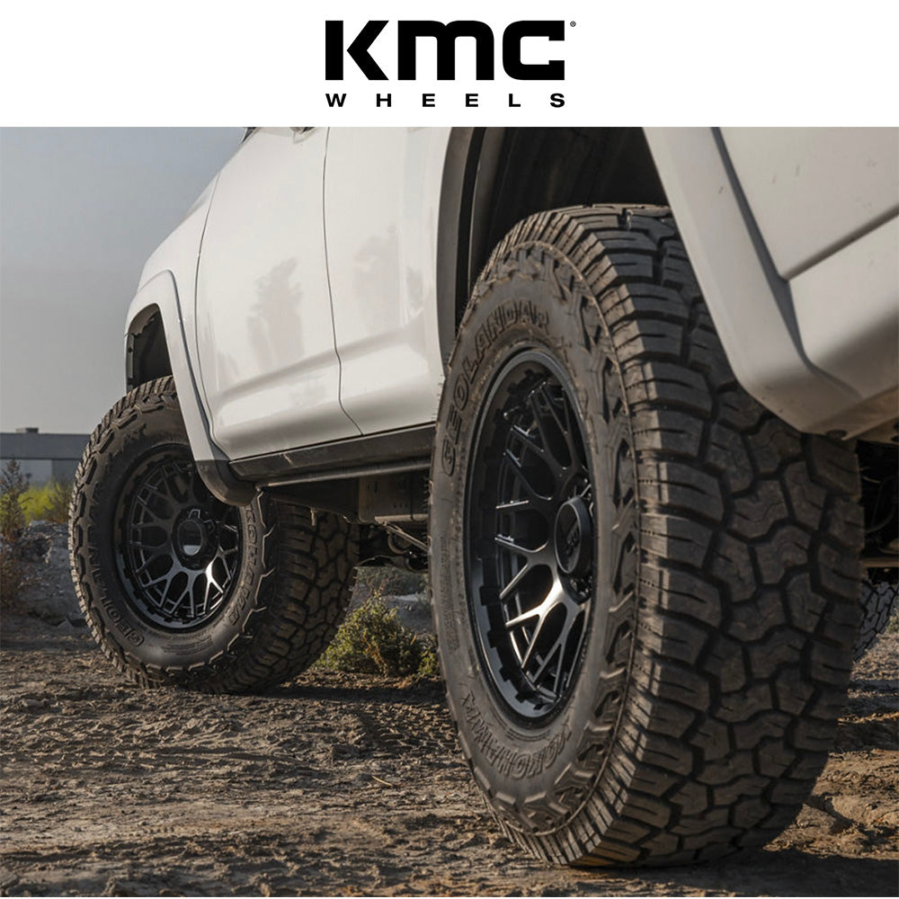 トヨタ ランドクルーザー用 KMC テクニク 17x8.5J ET 18 フロント、リア サテンブラック ホイール４本セット　KMC KM722 17X8.5 6X5.5 S-BLK 18MM (消費税、送料込み)