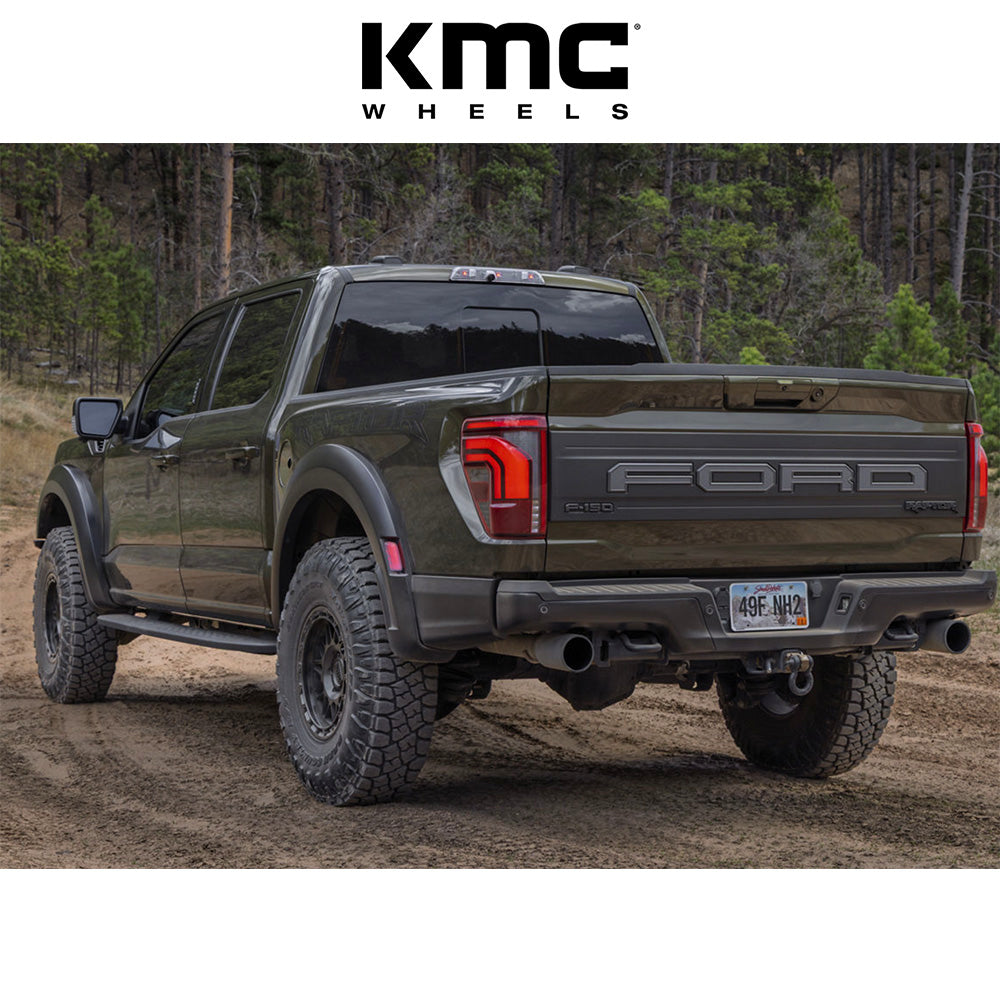 トヨタ ランドクルーザー用 KMC アタック 17x8.5J ET 25 フロント、リア マットブラック ホイール４本セット　KMC ATTACK 17X8.5 6X5.5 106 +25 M-BLK (消費税、送料込み)