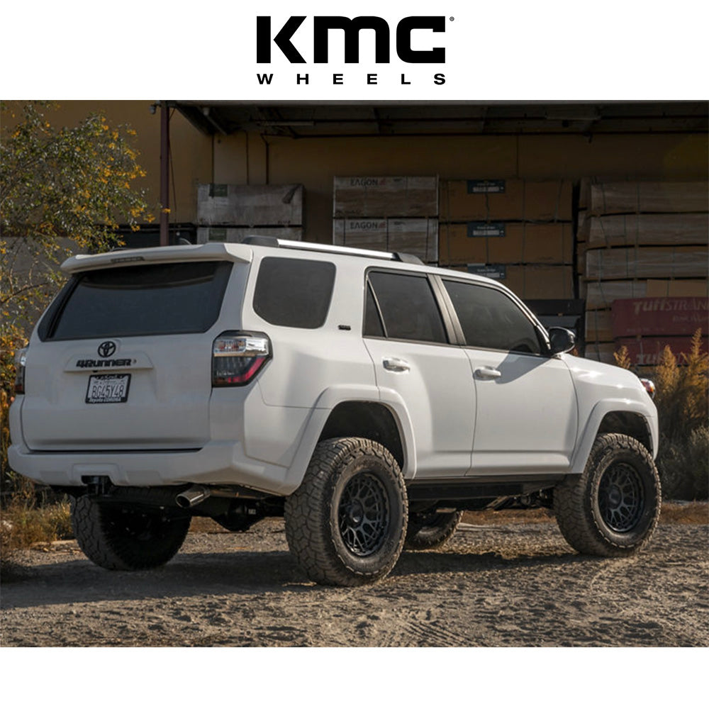 トヨタ ランドクルーザー用 KMC テクニク 17x8.5J ET 18 フロント、リア サテンブラック ホイール４本セット　KMC KM722 17X8.5 6X5.5 S-BLK 18MM (消費税、送料込み)