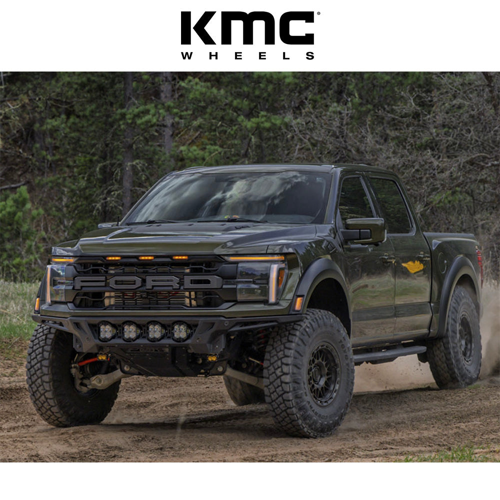 トヨタ ランドクルーザー用 KMC アタック 17x8.5J ET 25 フロント、リア マットブラック ホイール４本セット　KMC ATTACK 17X8.5 6X5.5 106 +25 M-BLK (消費税、送料込み)