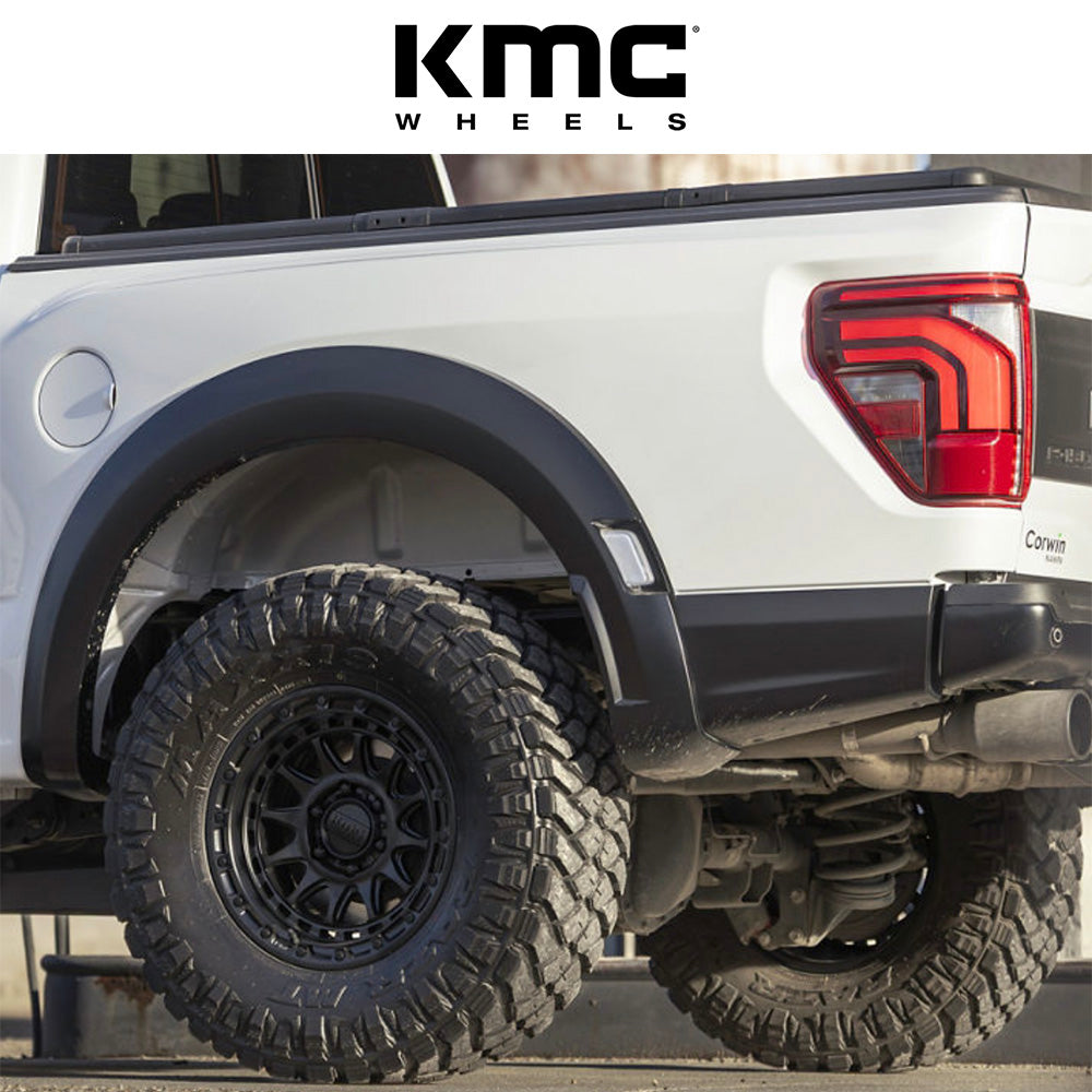 トヨタ ランドクルーザー用 KMC クラクス 17x8.5J ET 25 フロント、リア ブラックアウト ホイール４本セット　KMC CRUX 17X8.5 6X5.5 106 +25 BLK-OUT (消費税、送料込み)