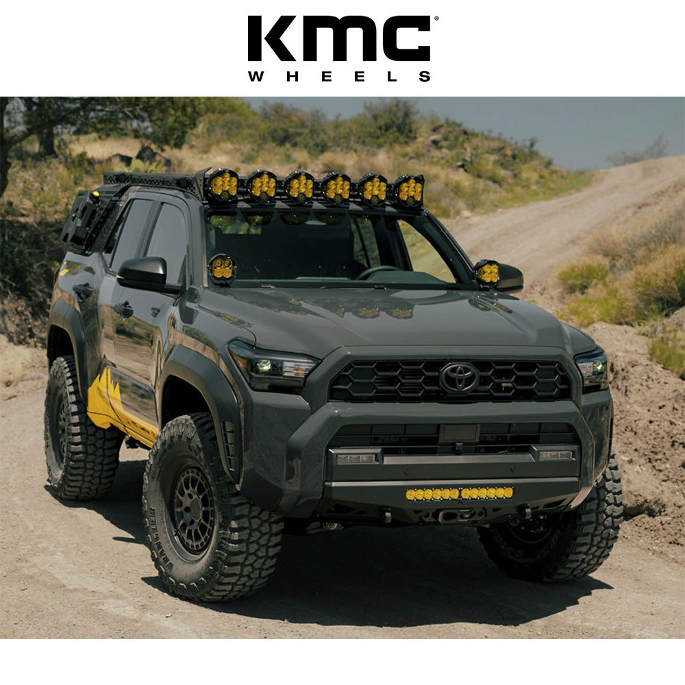 トヨタ ランドクルーザー用 KMC キャニオン 17x8J ET 35 フロント、リア サテンブラック ホイール４本セット　KMC KM719 17X8 6X5.5 S-BLK 35MM (消費税、送料込み)