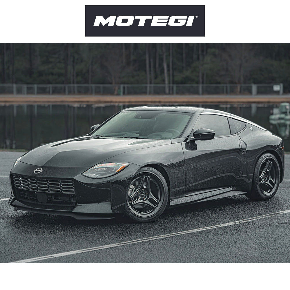 日産フェアレディＺ用 モテギ レーシング コジン 18x9.5J ET 25 フロント&リア マットブラック フローフォーミング・アルミニウムホイール４本セット (消費税、送料込み)