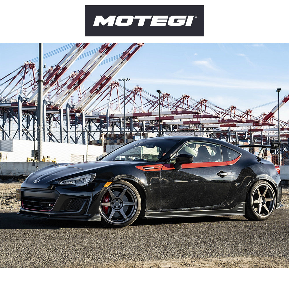 スバル ＢＲＺ (Subaru BRZ)用 モテギ レーシング バトル６ 18x9.5J ET 38 フロント&リア グロスガンジラ（マシンドリップ付き) フロー成形アルミニウムホイール４本セット　Motegi BATTLE VI 18X9.5 5X100 56 +38 G-GZA-MCH (消費税、送料込み)