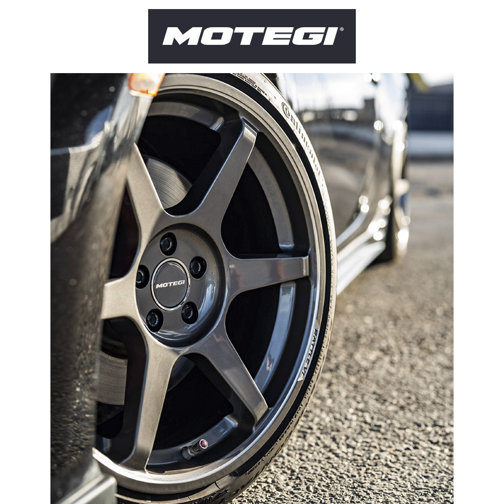 スバル ＢＲＺ (Subaru BRZ)用 モテギ レーシング バトル６ 18x9.5J ET 38 フロント&リア グロスガンジラ（マシンドリップ付き) フロー成形アルミニウムホイール４本セット　Motegi BATTLE VI 18X9.5 5X100 56 +38 G-GZA-MCH (消費税、送料込み)