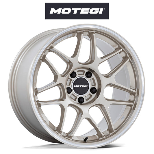 日産フェアレディＺ (Nissan Z)用 モテギ レーシング ツバキ 18x8.5J ET 35 フロント 18x9.5J ET 25 リア モータースポーツゴールド マシンドリップストライプ付きホイール４本セット Motegi TSUBAKI 18X8.5 5X4.5 72 +35 MOT-GLD MCH / TSUBAKI 18X9.5 5X4.5 72 +25 MOT-GLD MCH (送料無料)