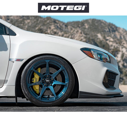 テスラ モデル３ (TESLA Model 3)用 モテギ バトル 18x9.5J ミッドナイトブルー ホイール４本セット Motegi Battle MR154 18X9.5 5X4.5 MN-BLUE 38MM (送料無料)