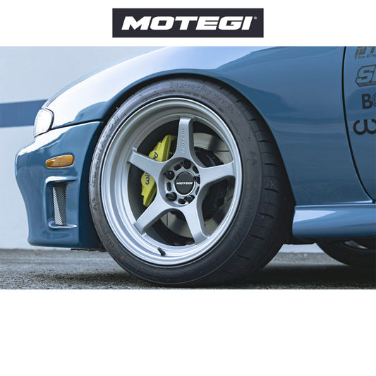 テスラ モデル３ (TESLA Model 3)用 モテギ バトル V 18x9.5J グレーマシンドストライプ ホイール４本セット Motegi Battle V MR159 18X9.5 5X4.5 GZA-MCH 38MM (送料無料)