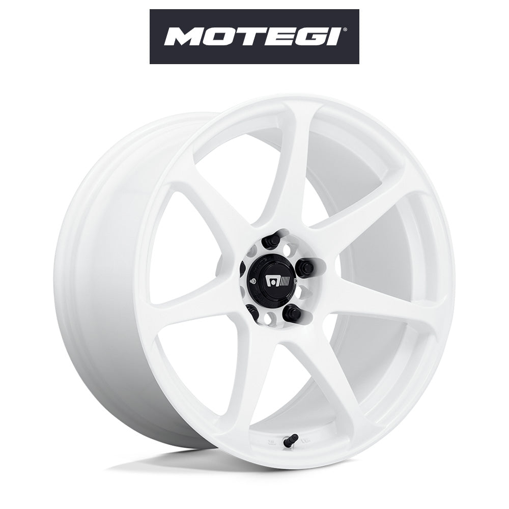 トヨタ ＧＲカローラ用 モテギ バトル 18x8J ET 30 ホワイト ホイール４本セット Motegi BATTLE 18X8 5X4.5 72 +30 WHITE (消費税、送料込み)