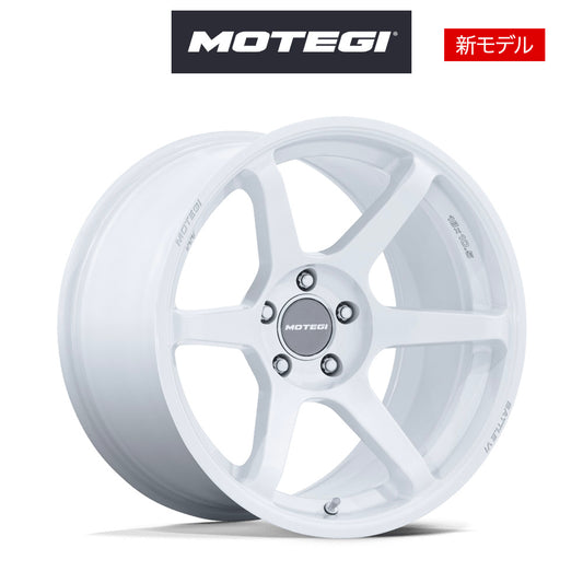 スバル ＢＲＺ (Subaru BRZ)用 モテギ レーシング バトル６ 18x8.5J ET 30 フロント&リア ホワイト フロー成形アルミニウムホイール４本セット Motegi BATTLE VI 18X8.5 5X100 56 +30 MA-WHT-PRL (消費税、送料込み)