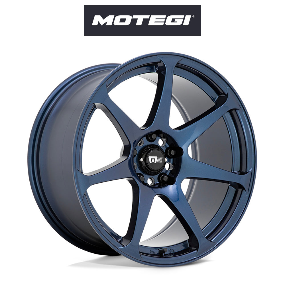 トヨタ ＧＲ８６ (Toyota GR86)用 モテギ レーシング MR154 バトル 17x8J ET 30 フロント&リア ミッドナイトブルー ホイール４本セット Motegi BATTLE 17X8 5X100 72 +30 MN-BLUE (消費税、送料込み)