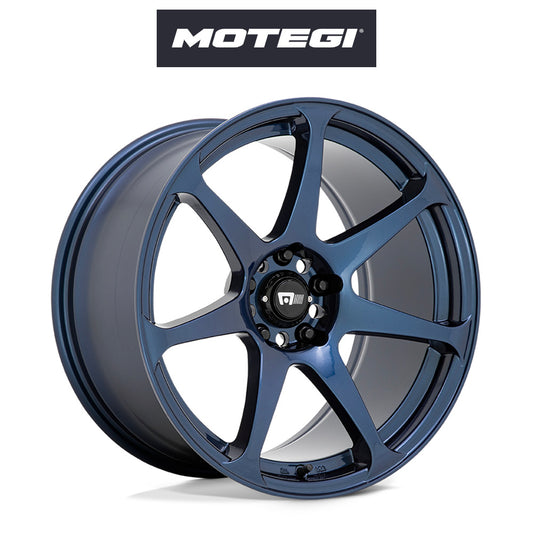 トヨタ ＧＲ８６ (Toyota GR86)用 モテギ レーシング MR154 バトル 17x8J ET 30 フロント&リア ミッドナイトブルー ホイール４本セット Motegi BATTLE 17X8 5X100 72 +30 MN-BLUE (消費税、送料込み)