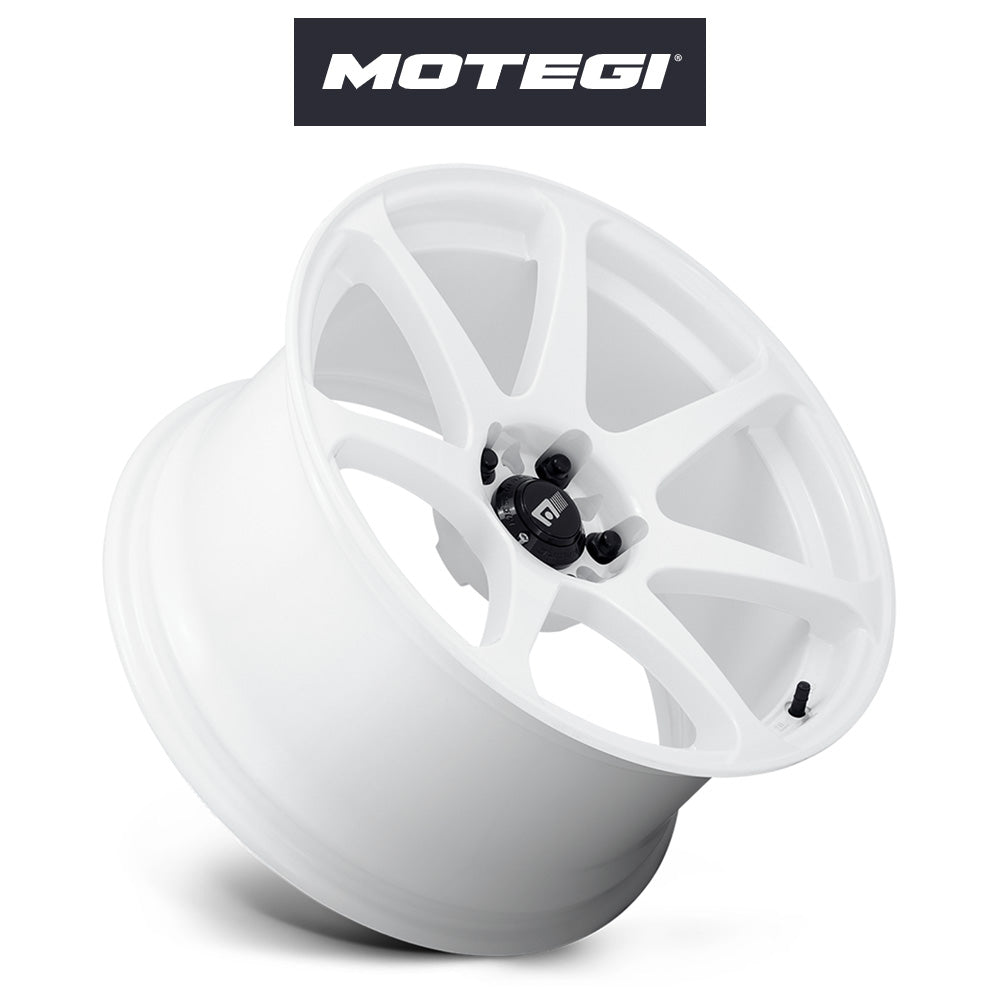 トヨタ ＧＲカローラ用 モテギ バトル 18x8J ET 30 ホワイト ホイール４本セット Motegi BATTLE 18X8 5X4.5 72 +30 WHITE (消費税、送料込み)