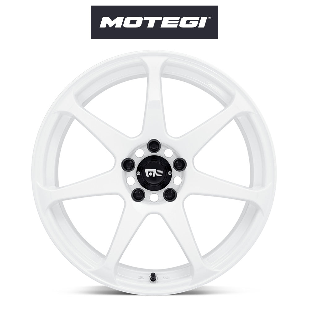 トヨタ ＧＲカローラ用 モテギ バトル 18x8J ET 30 ホワイト ホイール４本セット Motegi BATTLE 18X8 5X4.5 72 +30 WHITE (消費税、送料込み)