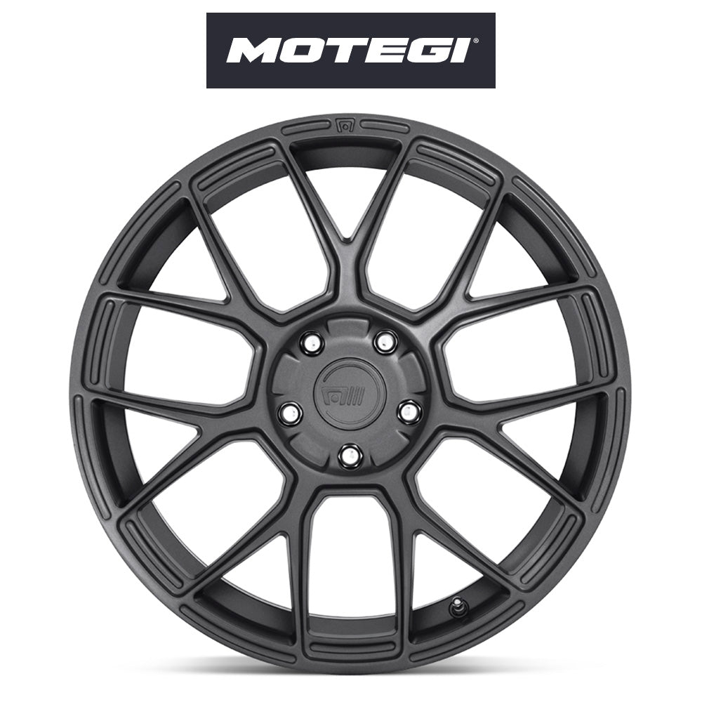 トヨタ ＧＲカローラ用 モテギ レーシング MR147 18x8.5J ET 35 フロント&リア ガンメタル フロー成形アルミニウムホイール４本セット　Motegi MR147 18X8.5 5X4.5 G-MTL 35MM (消費税、送料込み)