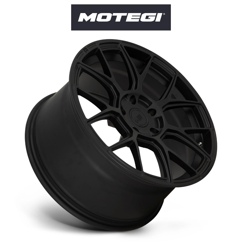 トヨタ ＧＲカローラ用 モテギ レーシング MR147 18x8.5J ET 35 フロント&リア サテンブラック フロー成形アルミニウムホイール４本セット　Motegi MR147 18X8.5 5X4.5 S-BLK 35MM (消費税、送料込み)