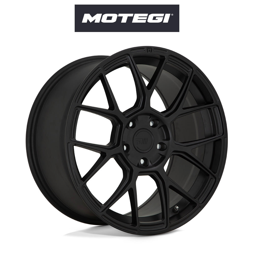 トヨタ ＧＲカローラ用 モテギ レーシング MR147 18x8.5J ET 35 フロント&リア サテンブラック フロー成形アルミニウムホイール４本セット　Motegi MR147 18X8.5 5X4.5 S-BLK 35MM (消費税、送料込み)