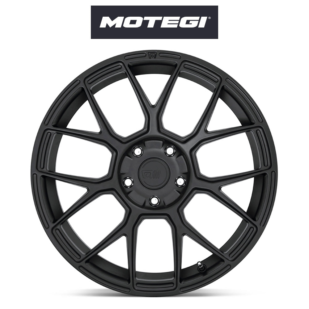 トヨタ ＧＲカローラ用 モテギ レーシング MR147 18x8.5J ET 35 フロント&リア サテンブラック フロー成形アルミニウムホイール４本セット　Motegi MR147 18X8.5 5X4.5 S-BLK 35MM (消費税、送料込み)