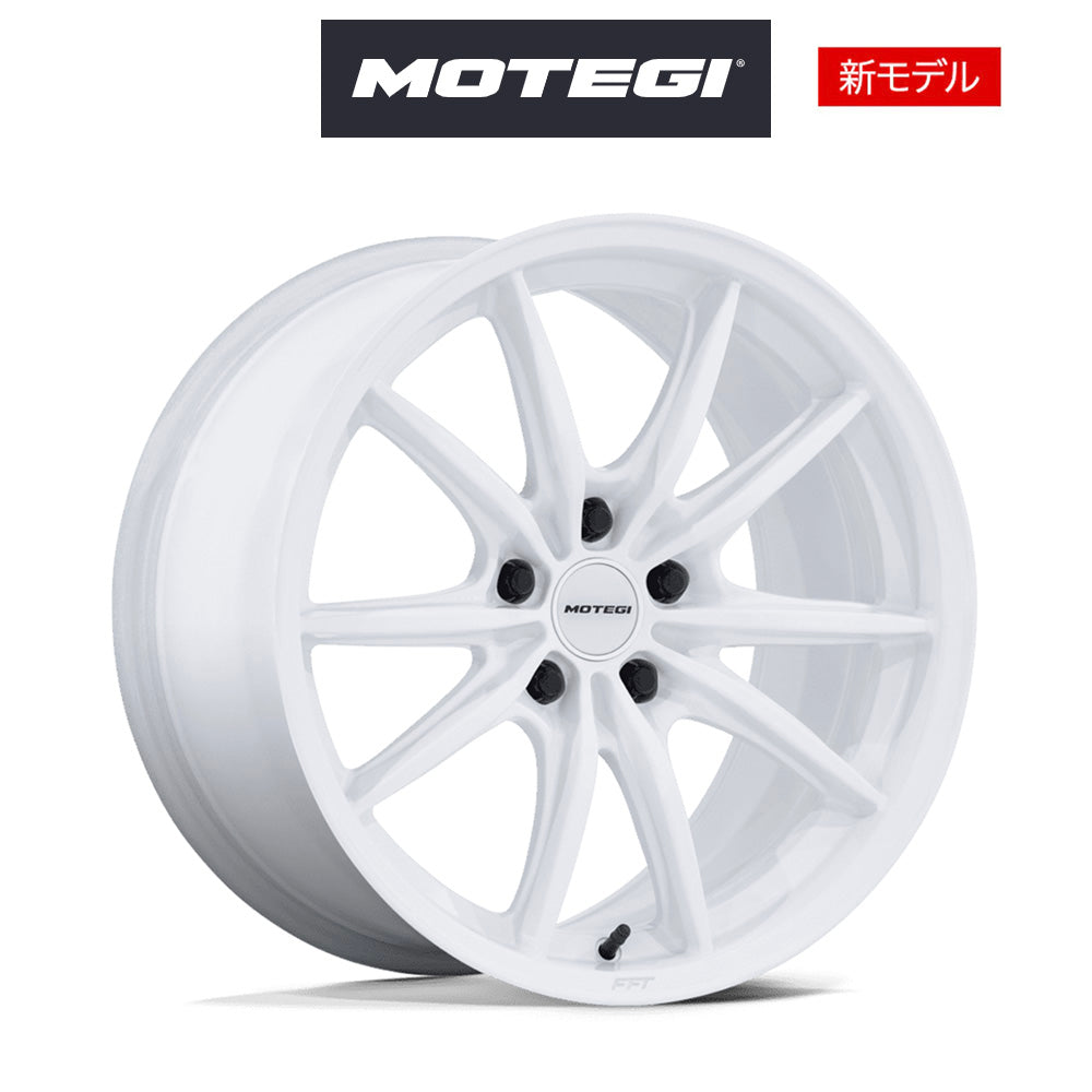 トヨタ ＧＲカローラ用 モテギ レーシング ゼントク 18x8.5J ET 35 フロント&リア グロスホワイト フロー成形アルミニウムホイール４本セット　Motegi ZENTOKU 18X8.5 5X4.5 72 +35 G-WHT (消費税、送料込み)