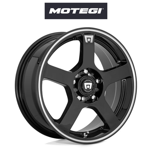 トヨタ ＧＲ８６ (Toyota GR86)用 モテギ レーシング MR116 17x7J ET 40 フロント&リア グロスブラック(艶あり) マシンドフランジ ホイール４本セット Motegi MR116 17X7 5X100/4.5 G-BLK +40MM (送料無料)