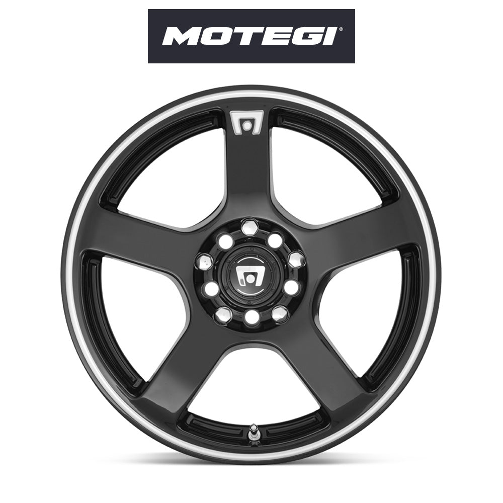 トヨタ ＧＲ８６ (Toyota GR86)用 モテギ レーシング MR116 17x7J ET 40 フロント&リア グロスブラック(艶あり) マシンドフランジ ホイール４本セット Motegi MR116 17X7 5X100/4.5 G-BLK +40MM (送料無料)