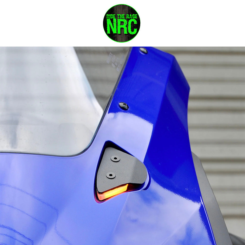 ２０２５年から現行年式 ヤマハ ＹＺＦ－Ｒ９用 NRC ニューレイジサイクル LEDフロントターンシグナルキット　YAMAHA R9 MIRROR BLOCK OFF TURN SIGNALS (2025 - PRESENT) (消費税、送料込み)