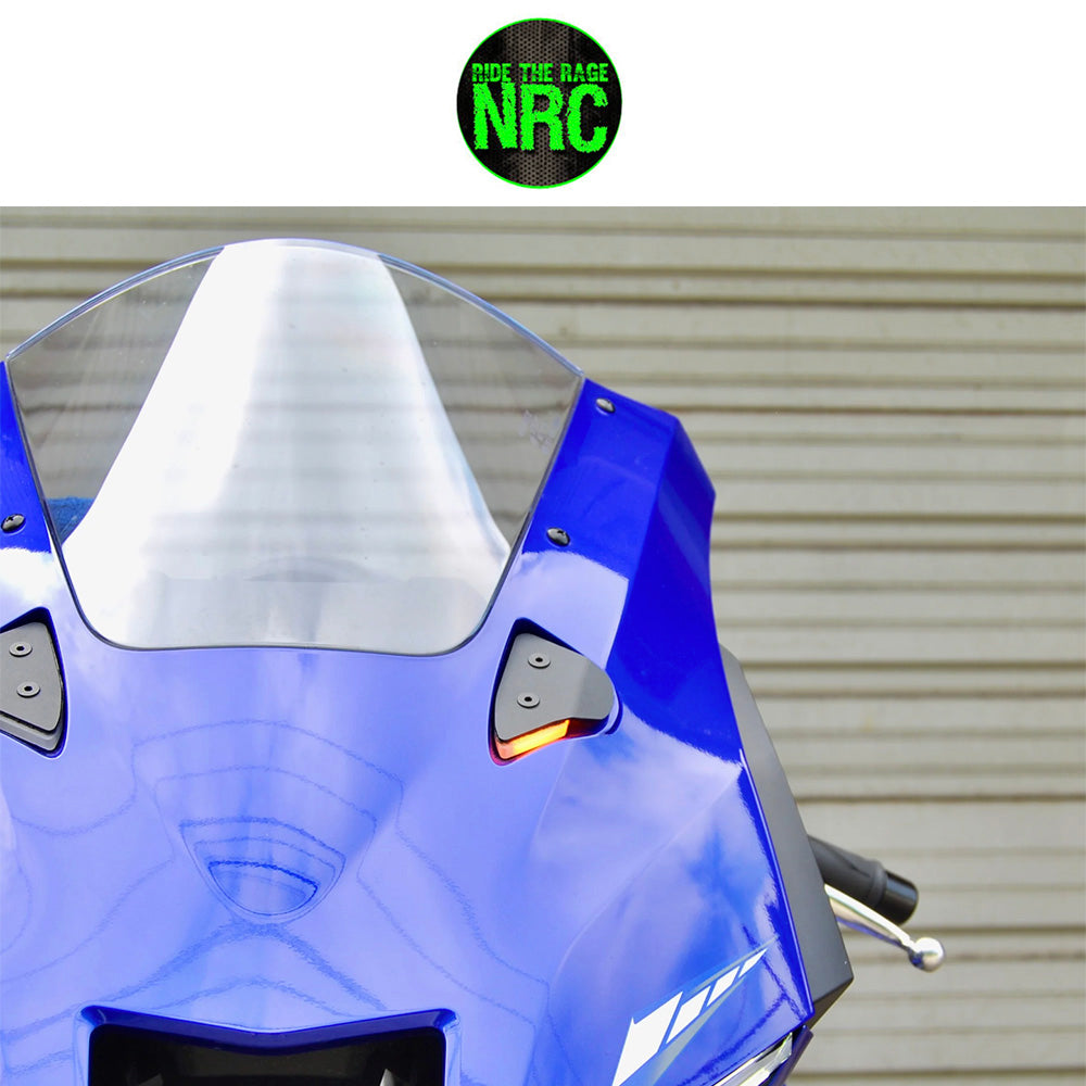 ２０２５年から現行年式 ヤマハ ＹＺＦ－Ｒ９用 NRC ニューレイジサイクル LEDフロントターンシグナルキット　YAMAHA R9 MIRROR BLOCK OFF TURN SIGNALS (2025 - PRESENT) (消費税、送料込み)