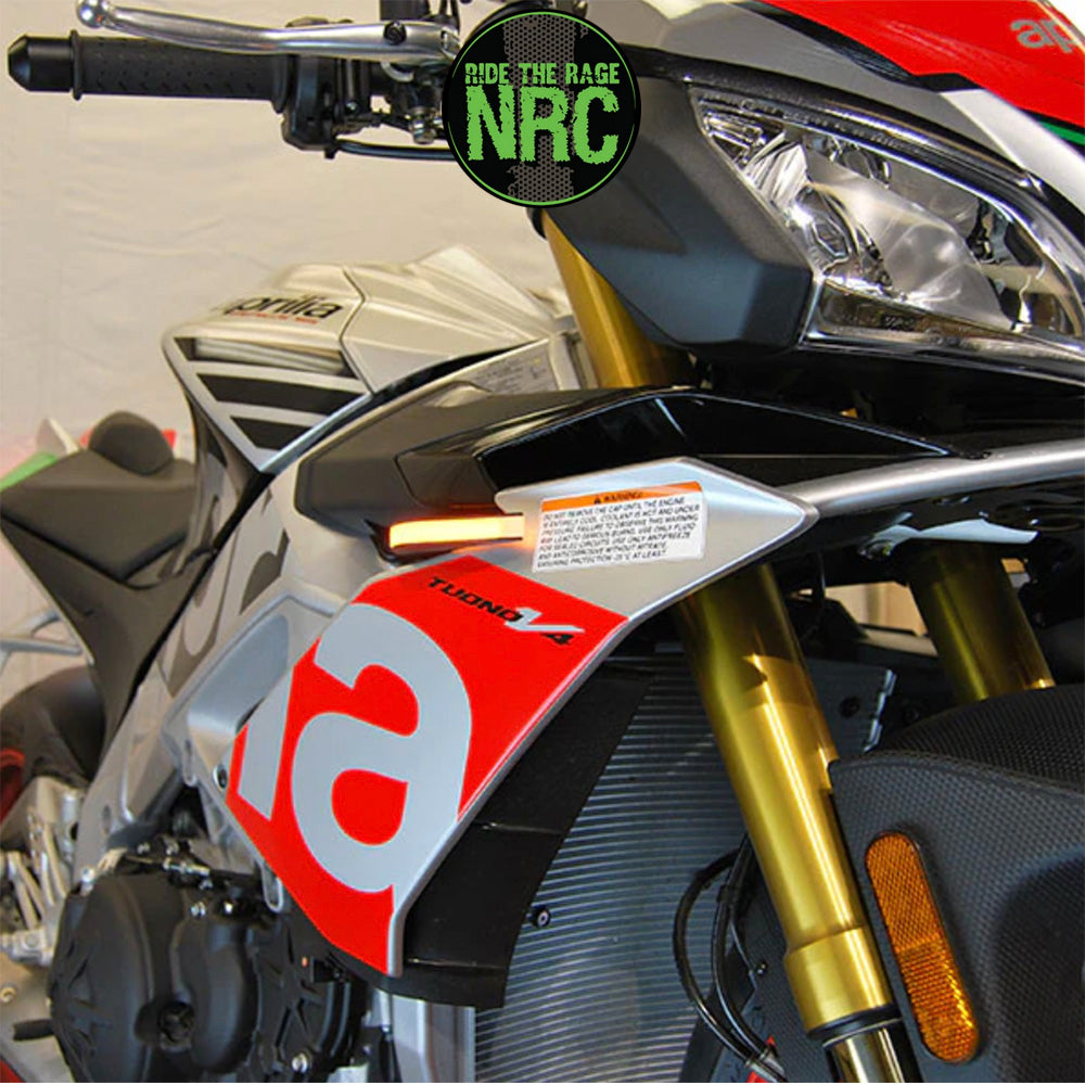 ２０１５年から２０１９年式モデル アプリリア トゥオーノ　Ｖ４用 NRC ニューレイジサイクル LEDフロントターンシグナルキット APRILIA TUONO 1100 V4 FRONT TURN SIGNALS (2015 - 2019) (送料無料)
