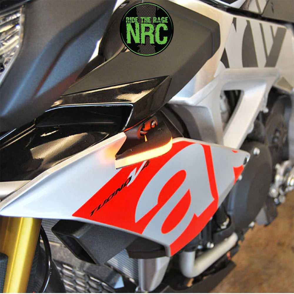 ２０１５年から２０１９年式モデル アプリリア トゥオーノ　Ｖ４用 NRC ニューレイジサイクル LEDフロントターンシグナルキット APRILIA TUONO 1100 V4 FRONT TURN SIGNALS (2015 - 2019) (送料無料)