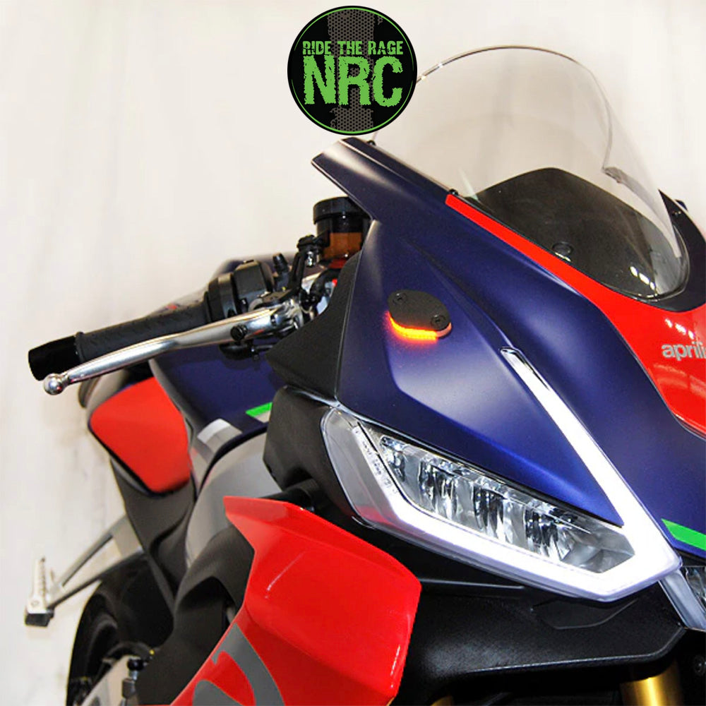 ２０２１年から現行年式モデル アプリリア ＲＳ６６０用 NRC ニューレイジサイクル LEDフロントターンシグナルキット APRILIA RS 660 MIRROR BLOCK OFF TURN SIGNALS (2021 - PRESENT) (送料無料)