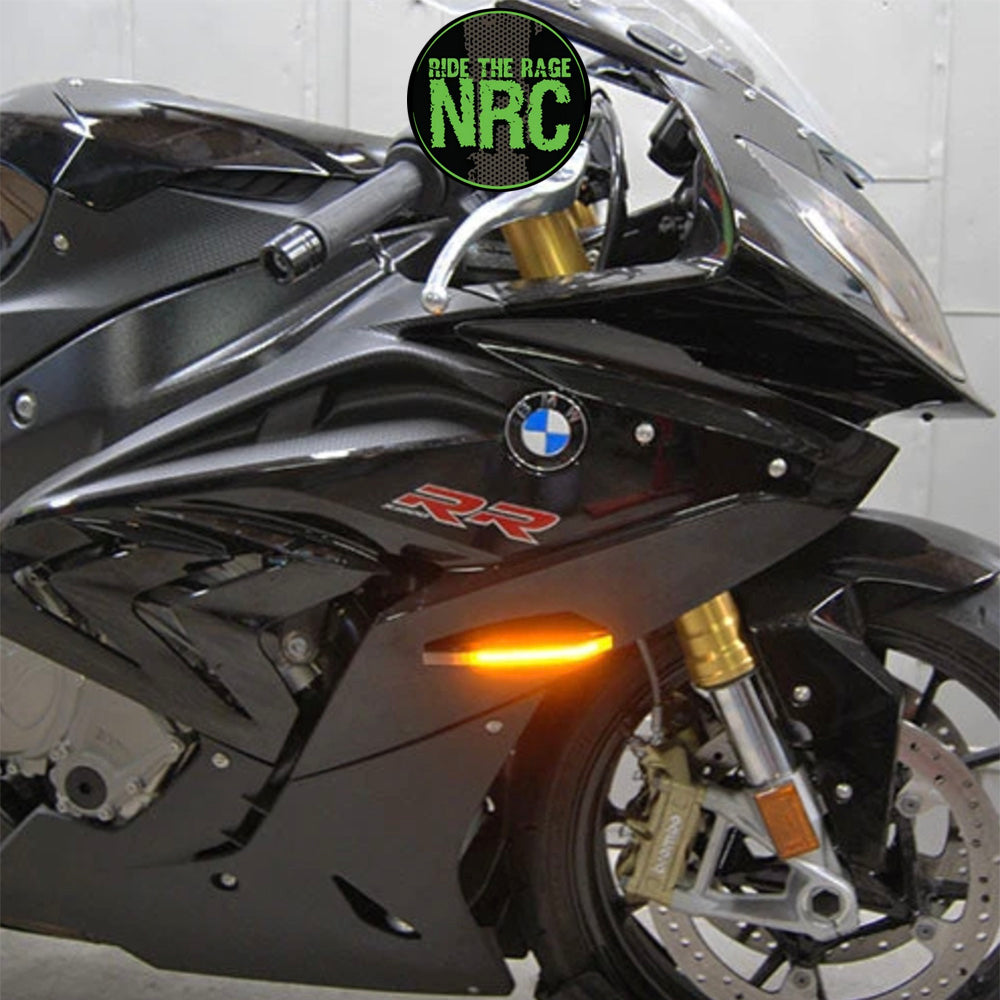 ２００９年から２０１９年式モデル ＢＭＷ Ｓ１０００ＲＲ用 NRC ニューレイジサイクル LEDフロントターンシグナルキット BMW S1000RR LED FRONT TURN SIGNALS (2009 - 2019) (送料無料)