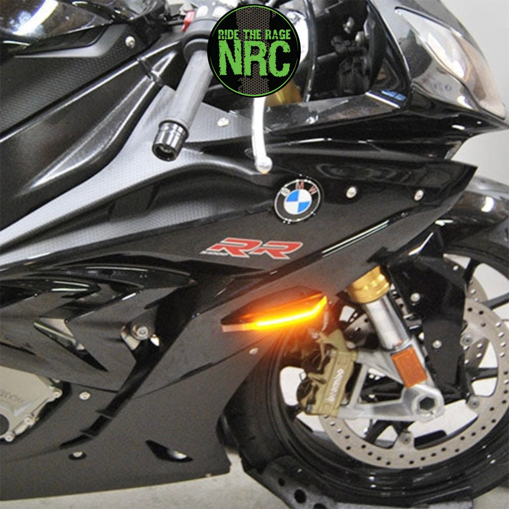２００９年から２０１９年式モデル ＢＭＷ Ｓ１０００ＲＲ用 NRC ニューレイジサイクル LEDフロントターンシグナルキット BMW S1000RR LED FRONT TURN SIGNALS (2009 - 2019) (送料無料)