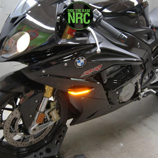 ２００９年から２０１９年式モデル ＢＭＷ Ｓ１０００ＲＲ用 NRC ニューレイジサイクル LEDフロントターンシグナルキット BMW S1000RR LED FRONT TURN SIGNALS (2009 - 2019) (送料無料)