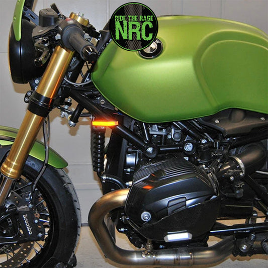 ２０１４年から現行年式モデル ＢＭＷ Ｒ　ｎｉｎｅＴ用 NRC ニューレイジサイクル LEDフロントターンシグナルキット BMW R NINE T FRONT TURN SIGNALS (2014 - PRESENT) (送料無料)