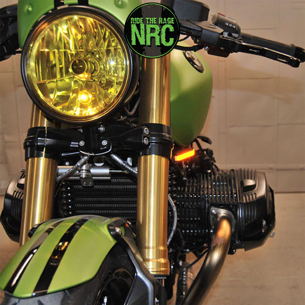２０１４年から現行年式モデル ＢＭＷ Ｒ　ｎｉｎｅＴ用 NRC ニューレイジサイクル LEDフロントターンシグナルキット BMW R NINE T FRONT TURN SIGNALS (2014 - PRESENT) (送料無料)