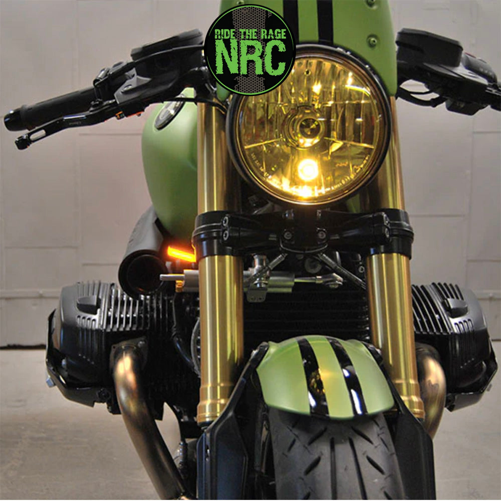２０１４年から現行年式モデル ＢＭＷ Ｒ　ｎｉｎｅＴ用 NRC ニューレイジサイクル LEDフロントターンシグナルキット BMW R NINE T FRONT TURN SIGNALS (2014 - PRESENT) (送料無料)