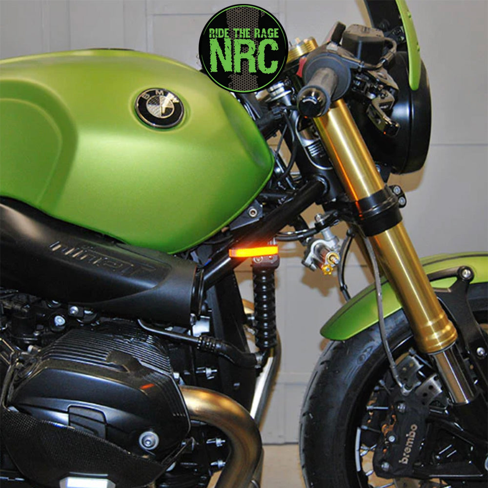 ２０１４年から現行年式モデル ＢＭＷ Ｒ　ｎｉｎｅＴ用 NRC ニューレイジサイクル LEDフロントターンシグナルキット BMW R NINE T FRONT TURN SIGNALS (2014 - PRESENT) (送料無料)