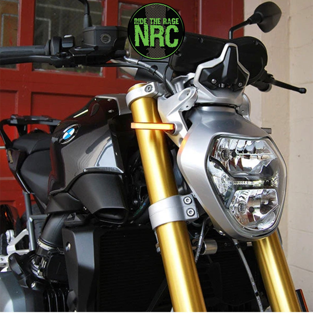 ２０１５年から現行年式モデル ＢＭＷ Ｒ１２００Ｒ用 NRC ニューレイジサイクル LEDフロントターンシグナルキット BMW R1200R / RS FRONT SIGNALS (2015 - PRESENT) (送料無料)