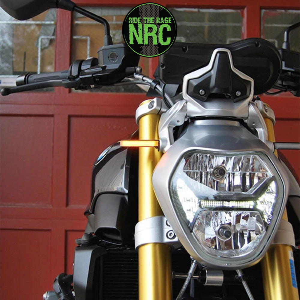 ２０１５年から現行年式モデル ＢＭＷ Ｒ１２００Ｒ用 NRC ニューレイジサイクル LEDフロントターンシグナルキット BMW R1200R / RS FRONT SIGNALS (2015 - PRESENT) (送料無料)