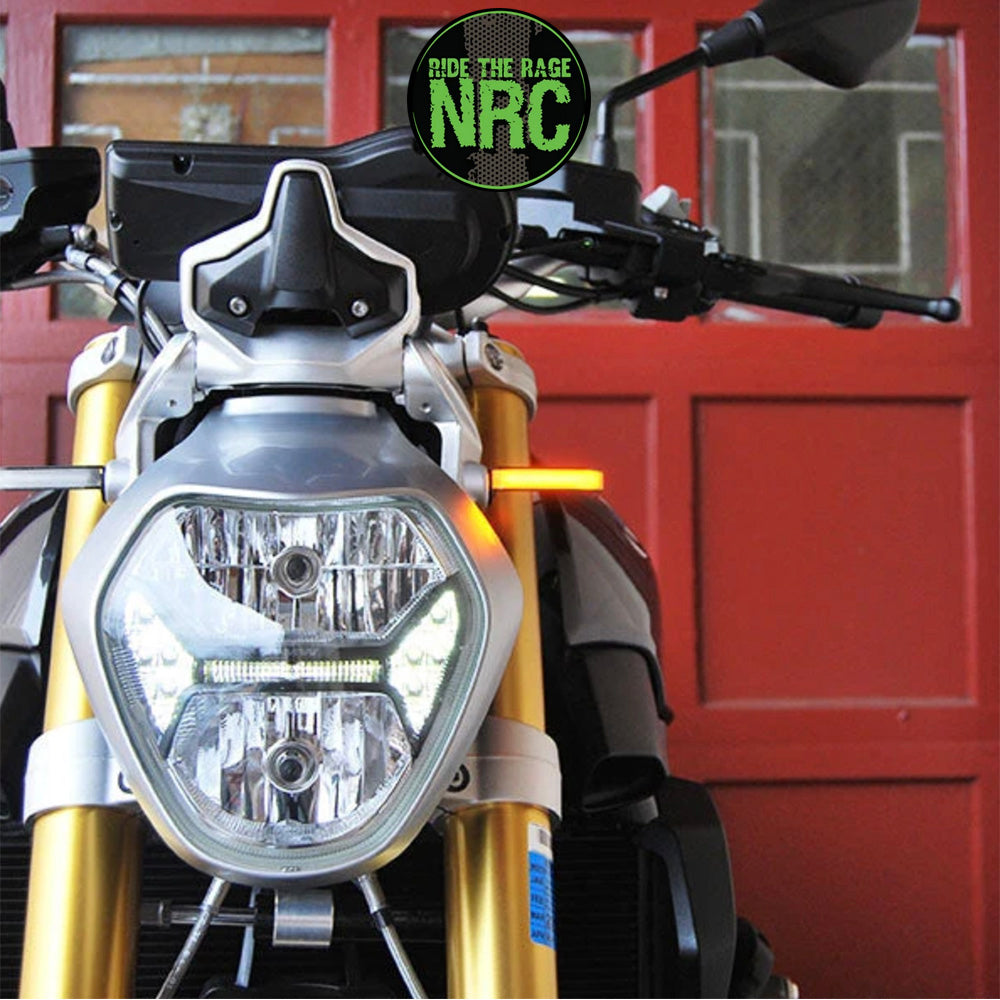 ２０１５年から現行年式モデル ＢＭＷ Ｒ１２００Ｒ用 NRC ニューレイジサイクル LEDフロントターンシグナルキット BMW R1200R / RS FRONT SIGNALS (2015 - PRESENT) (送料無料)