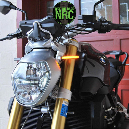 ２０１５年から現行年式モデル ＢＭＷ Ｒ１２００Ｒ用 NRC ニューレイジサイクル LEDフロントターンシグナルキット BMW R1200R / RS FRONT SIGNALS (2015 - PRESENT) (送料無料)