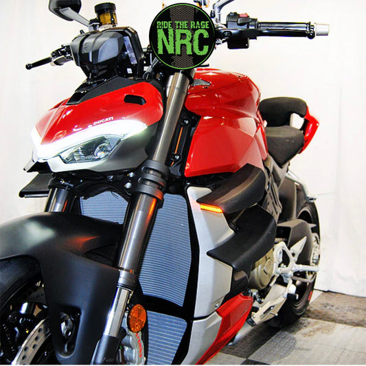 ２０２０年から２０２４年式モデル ＤＵＣＡＴＩ ストリートファイターＶ２用 NRC ニューレイジサイクル LEDフロントターンシグナルキット DUCATI STREETFIGHTER V4 | V2 FRONT TURN SIGNALS (2020 -2024) (送料無料)