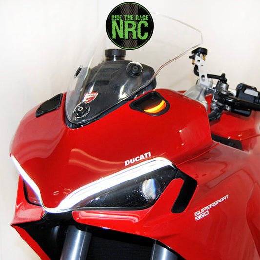２０２１年から現行年式モデル ＤＵＣＡＴＩ スーパースポーツ９５０用 NRC ニューレイジサイクル LEDフロントターンシグナルキット DUCATI SUPERSPORT 950 MIRROR BLOCK OFF TURN SIGNALS (2021 - PRESENT) (送料無料)