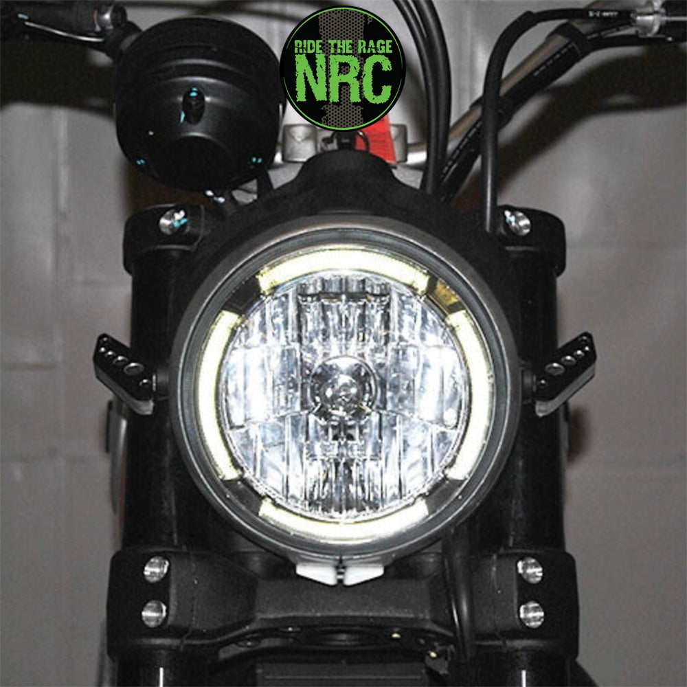 ２０１５年から２０２２年式モデル ＤＵＣＡＴＩ スクランブラーフルスロットル用 NRC ニューレイジサイクル LEDフロントターンシグナルキット DUCATI SCRAMBLER FRONT TURN SIGNALS (2015-2022) (送料無料)
