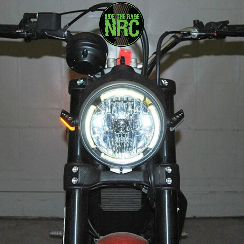 ２０１５年から２０２２年式モデル ＤＵＣＡＴＩ スクランブラーフルスロットル用 NRC ニューレイジサイクル LEDフロントターンシグナルキット DUCATI SCRAMBLER FRONT TURN SIGNALS (2015-2022) (送料無料)