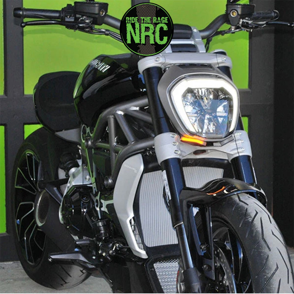 ２０１６年から現行年式モデル ＤＵＣＡＴＩ Ｘディアベル用 NRC ニューレイジサイクル LEDフロントターンシグナルキット DUCATI XDIAVEL FRONT TURN SIGNALS (2016 - PRESENT) (送料無料)