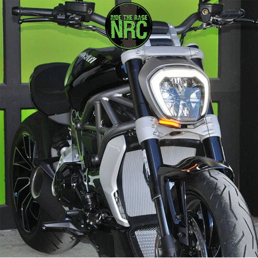 ２０１６年から現行年式モデル ＤＵＣＡＴＩ Ｘディアベル用 NRC ニューレイジサイクル LEDフロントターンシグナルキット DUCATI XDIAVEL FRONT TURN SIGNALS (2016 - PRESENT) (送料無料)