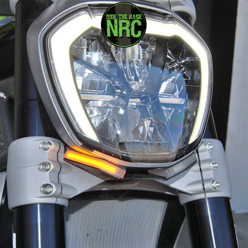 ２０１６年から現行年式モデル ＤＵＣＡＴＩ Ｘディアベル用 NRC ニューレイジサイクル LEDフロントターンシグナルキット DUCATI XDIAVEL FRONT TURN SIGNALS (2016 - PRESENT) (送料無料)